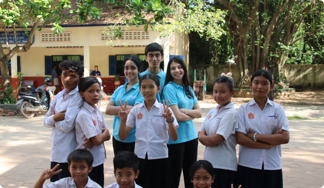 Students in community service