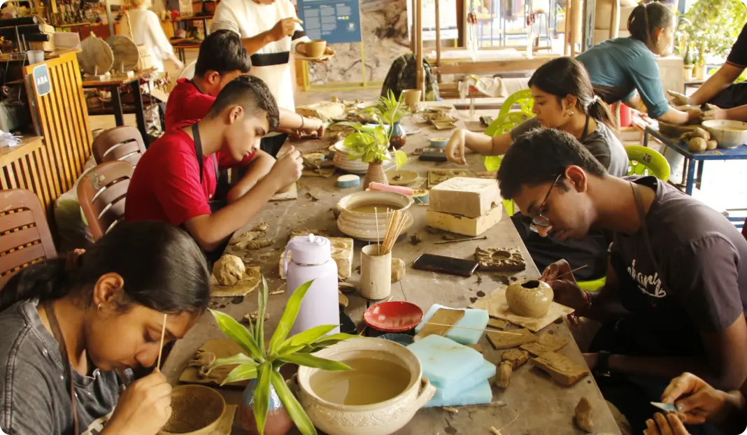 Students in community service